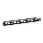 EQUIP - PATCH PANEL 24-PORTE KEYSTONE CAT.6 EQUIP 769224 non schermato  1U 19" - Nero(769224)