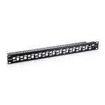 EQUIP - PATCH PANEL 24-PORTE KEYSTONE CAT.6A EQUIP 769324 schermato  1U 19" - Nero(769324)