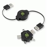 RETRAK - CAVO USB CON MULTI ADATTATORE INTERCAMBIABILE RETRATTILE EUCABLESTAR RETRAK 181204000376(EUCABLESTAR)