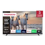 THOMSON - TV THOMSON 55" FRAME LESS 55UA5S13 SMART-TV 4K ANDROID 11 DVB-T2/S2 UHD 3840x2160 BLACK CI+ SLOT 4xHDMI 2xUSB Vesa(55UA5S13)