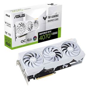 ASUSTEK - SVGA ASUS TUF-RTX4070TIS-O16G-WHITE-GAMING PCIe4.0 16GDDR6X 256bit 2670MHz-o.c. 2xHDMI 3xDP 7680x4320 3,25slot 90YV0KF2-M0NA00(90YV0KF2-M0NA00)