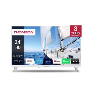 THOMSON - TV THOMSON 24" FRAME LESS 24HG2S14CW 12Volt GOOGLE TV DVB-T2/S2 HD 1366x768 WHITE CI+ SLOT 3xHDMI 2xUSB Vesa(24HG2S14CW)