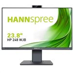 HANNSPREE - MONITOR HANNSPREE LCD IPS LED 23.8" WIDE HP248WJB 5ms MM FHD 3000:1 BLACK WEBCAM VGA HDMI DP Reg.Altezza/Pivot USB3.0 Fino:04/12(HP248WJB)