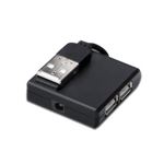 DIGITUS - HUB USB2.0 4P DIGITUS DA70217 MINI NERO - Cavo incluso - EAN:4016032306542(DA70217)