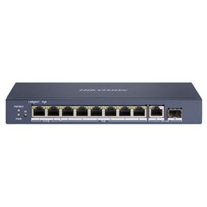 HIKVIS - SWITCH 8P LAN Gigabit HIKVISION DS-3E0510HP-E 8P PoE + 1P RJ45 + 1 SFP Uplink - Desktop - 802.3af/at/bt, port 1-2 supp. Hi-PoE(DS-3E0510HP-E)