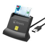 ATLANTIS - CARD READER VERTICALE x SMART CARD ATLANTIS P005-SMARTCRV-U USB x CNS-CRS-Firma digitale, etc - nero - cavo 120cm(P005-SMARTCRV-U)