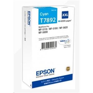 EPSON - CARTUCCIA EPSON T7892 XXL C13T789240 CIANO 4.000pg X WorkForce Pro WF-5110DW, WF-5190DW WF-5620DWF, WF-5690DWF(C13T789240)