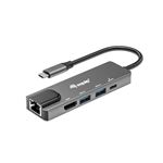 EQUIP - ADATTATORE Multifunzione 5 in 1 EQUIP 133489 USB-C maschio  Porta Gigabit Ethernet 2x USB3.2 Gen1 - EAN:  4015867231791(133489)