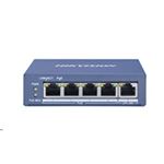 HIKVISION - SWITCH 4P LAN Gigabit HIKVISION DS-3E0505P-E 4P PoE + 1P Uplink - Desktop - Metallico- QOS - 60W(DS-3E0505P-E)