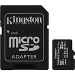 KINGSTON - MICRO SECURE DIGITAL  32GB SDCS2/32GB Class10 UHS-I 100MB/s + adattatore Canvas Select Plus KINGSTON(SDCS2/32GB)
