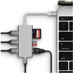 NILOX - MINI DOCKING STATION USB-C TYPE-C 3.1, HDMI, USB 3.0, SD READER, MICRO SD READER(NLX-TC-7HUBML)