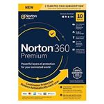 NORTON - NORTON (ESD-licenza elettronica) 360 PREMIUM 2022 -- 10 Dispositivi (21397540) - 75GB Backup Fino:27/05(59.2014)