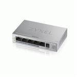 ZYXEL - SWITCH 5P LAN GIGABIT ZYXEL  GS1005HP-EU0101F Unmanaged (4P PoE, erog. fino 60W) Metallo, Desktop Fino:16/12(GS1005HP-EU0101F)